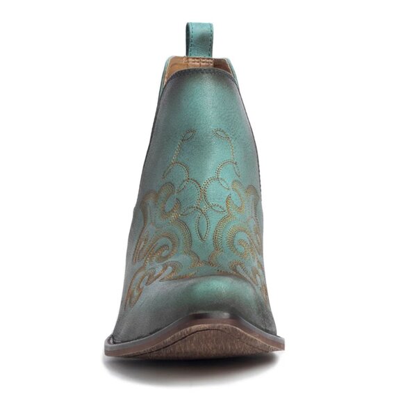 NWT Leather Western Embroidered Booties Boots - Picture 5 of 9